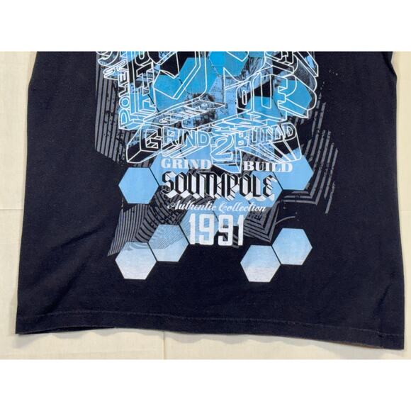 Southpole Men's Size XL T-Shirt Black Grind 2 Build Athletic Collection 1991 - Picture 10 of 16